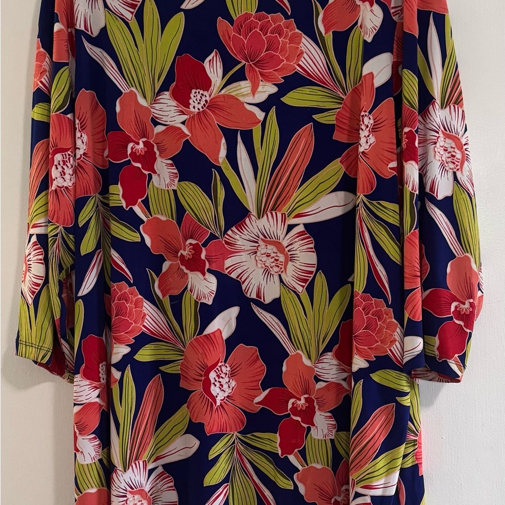 Susan Graver Multicolor Floral Tunic